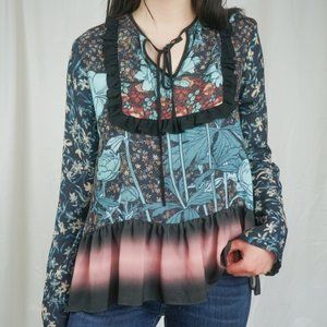 CLOVER CANYON  Bohemian Rhapsody Ruffle Blouse
